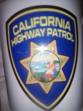 California Highway Patrol White Coffee Mug Souvenir